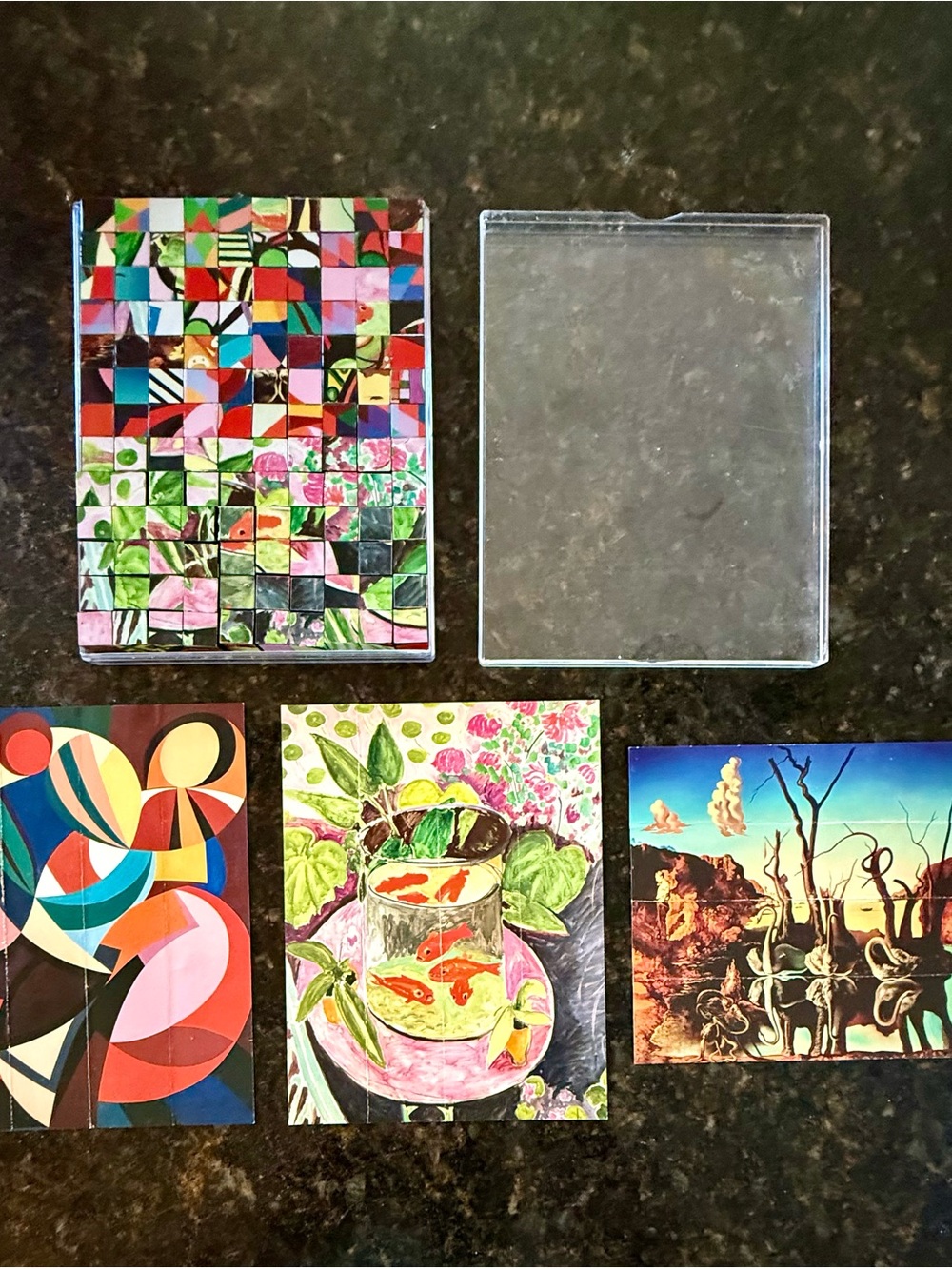 Brainwright PuzzleBlox 6 in 1 modern Art Puzzle 130 cubes Excellent condition